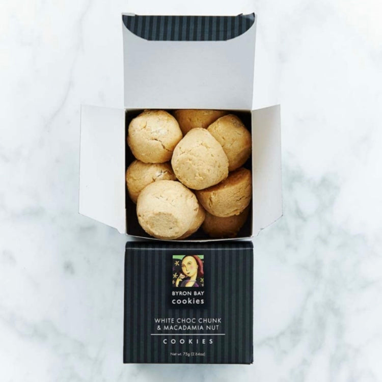 White Choc Macadamia Boxed Cookies 75g