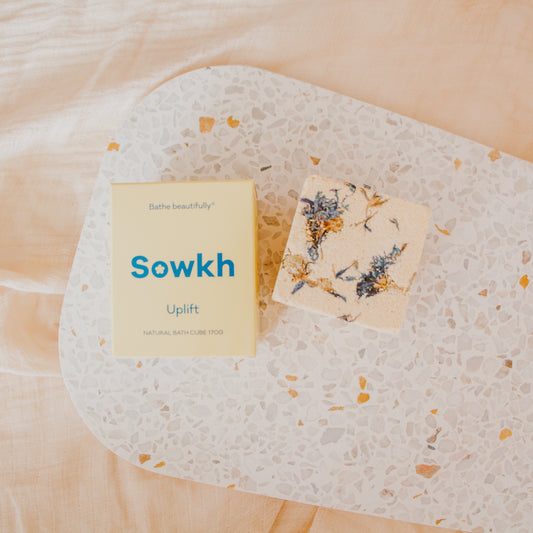 Uplift Yellow - Natural Bath Cube