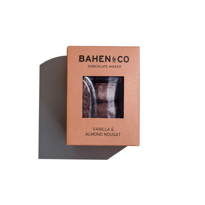 Chocolate covered Vanilla & Almond Nougat by Bahen & Co