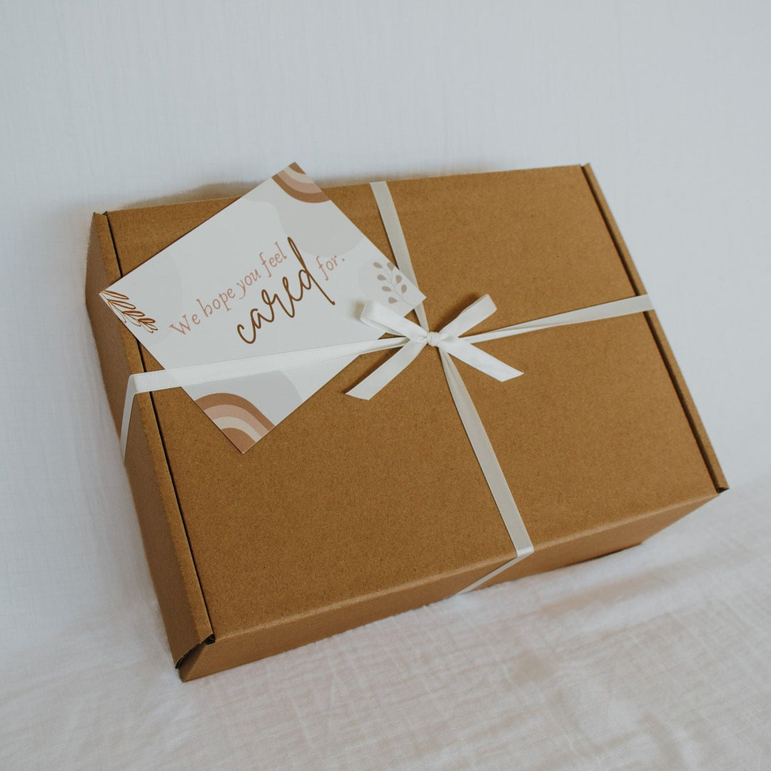 A5 Shallow Rose Gold Magnetic Gift Box with Ribbon - Geotobox