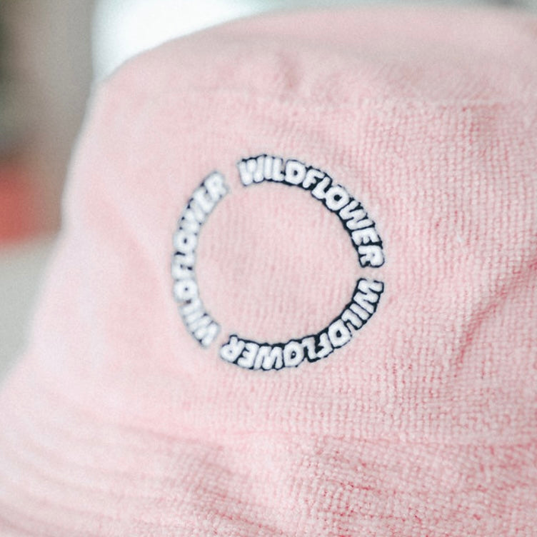 Towel Bucket Hat- Pink (Wildfower Space)